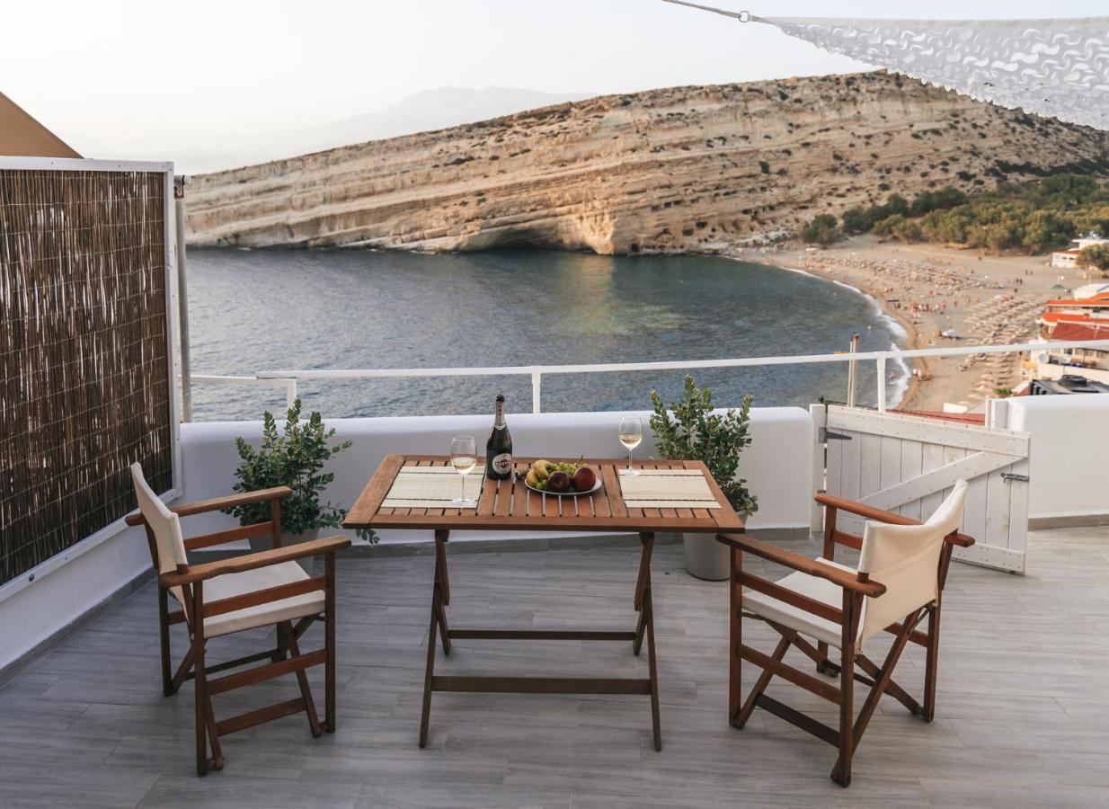 Nostos Cave Seaview Apartment Matala  Bagian luar foto